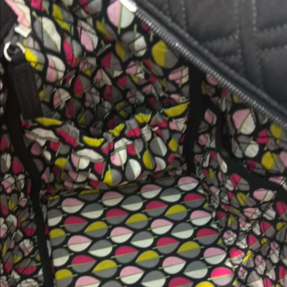 Vera Bradley Black Quilted Tote Bag - Picture 5 of 6